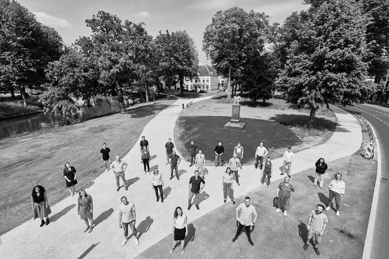 a group op people standing in a park (Team Keen Design)