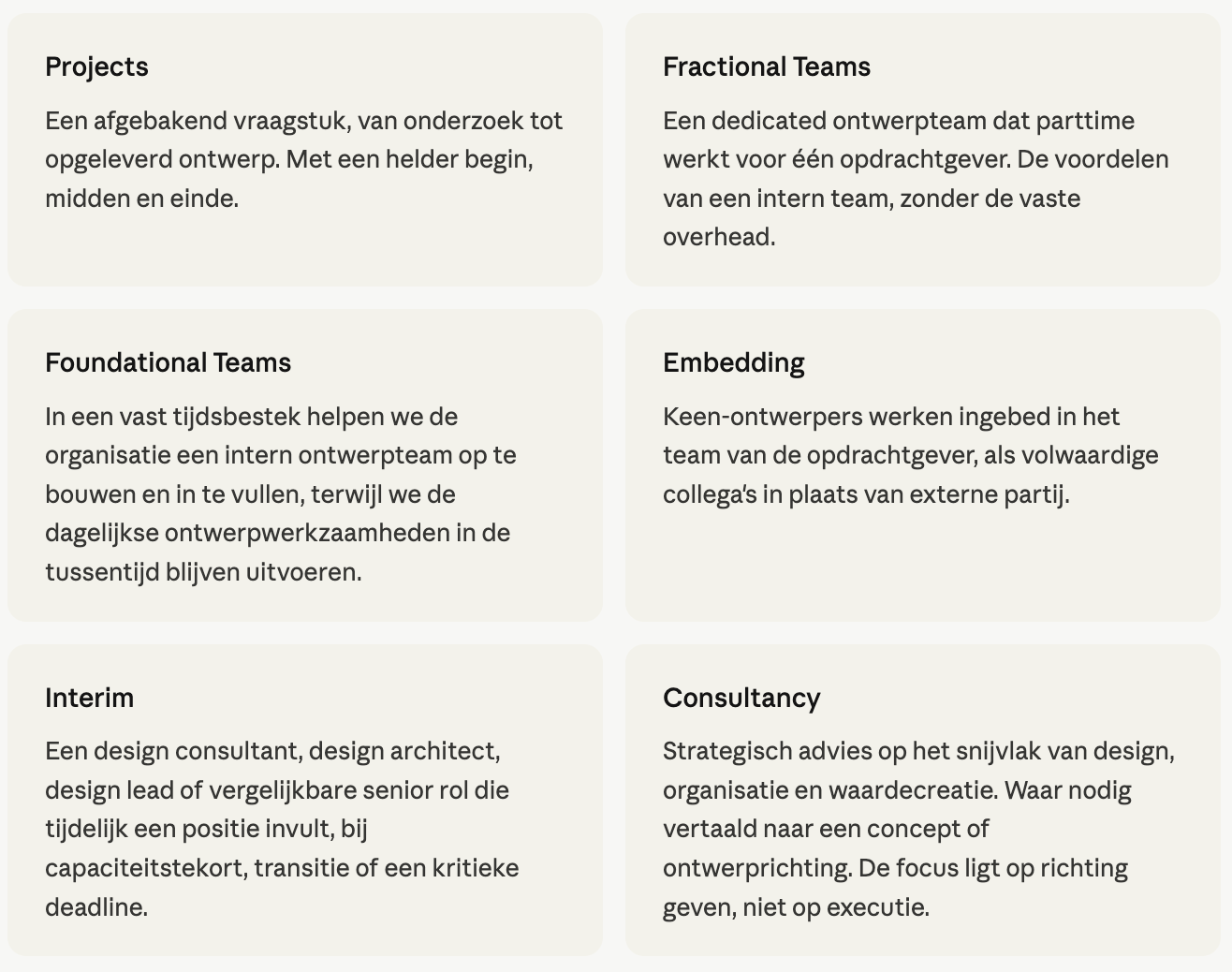 Keen Design proposities